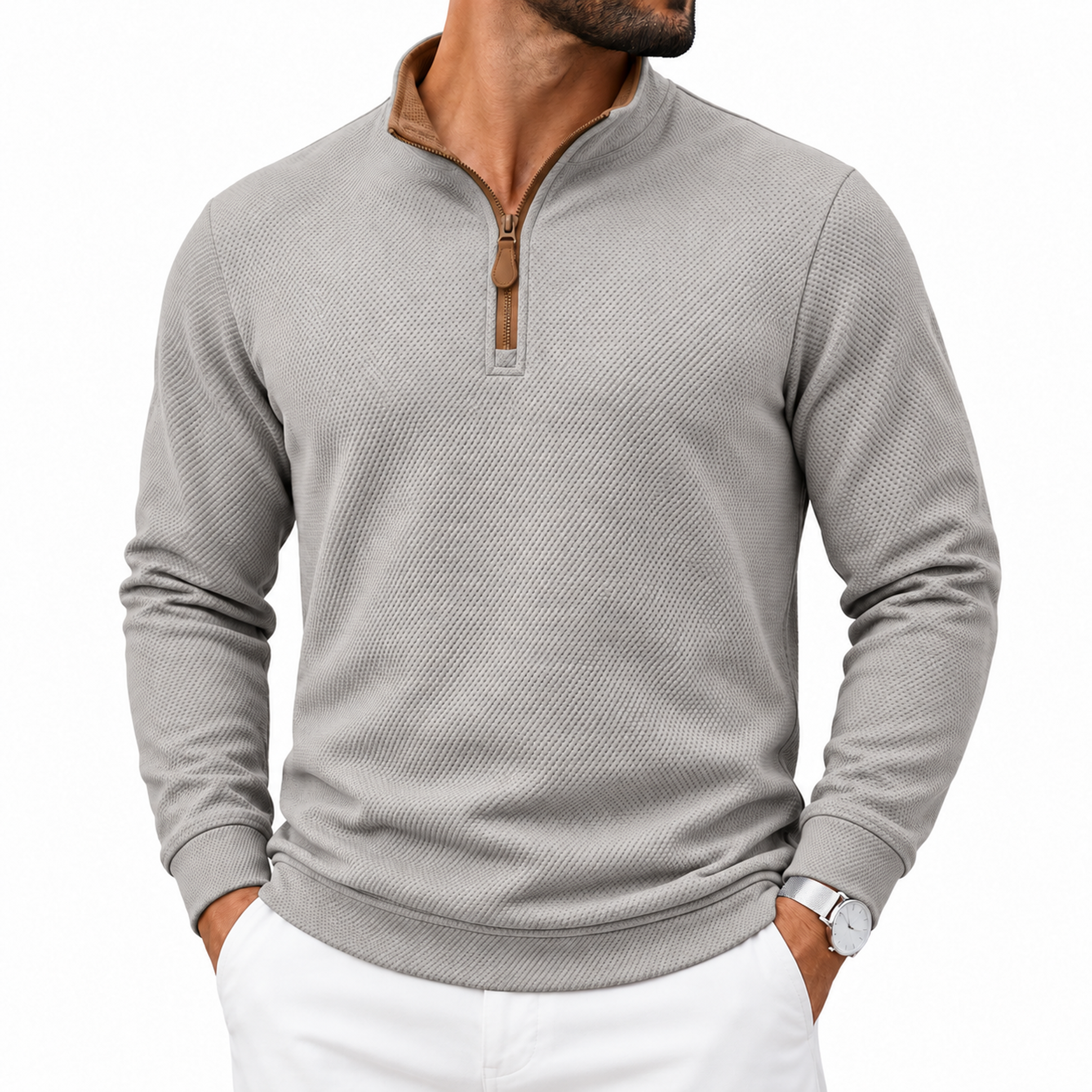 Men's Fleece Quarter Zip Pullover Sweatshirts