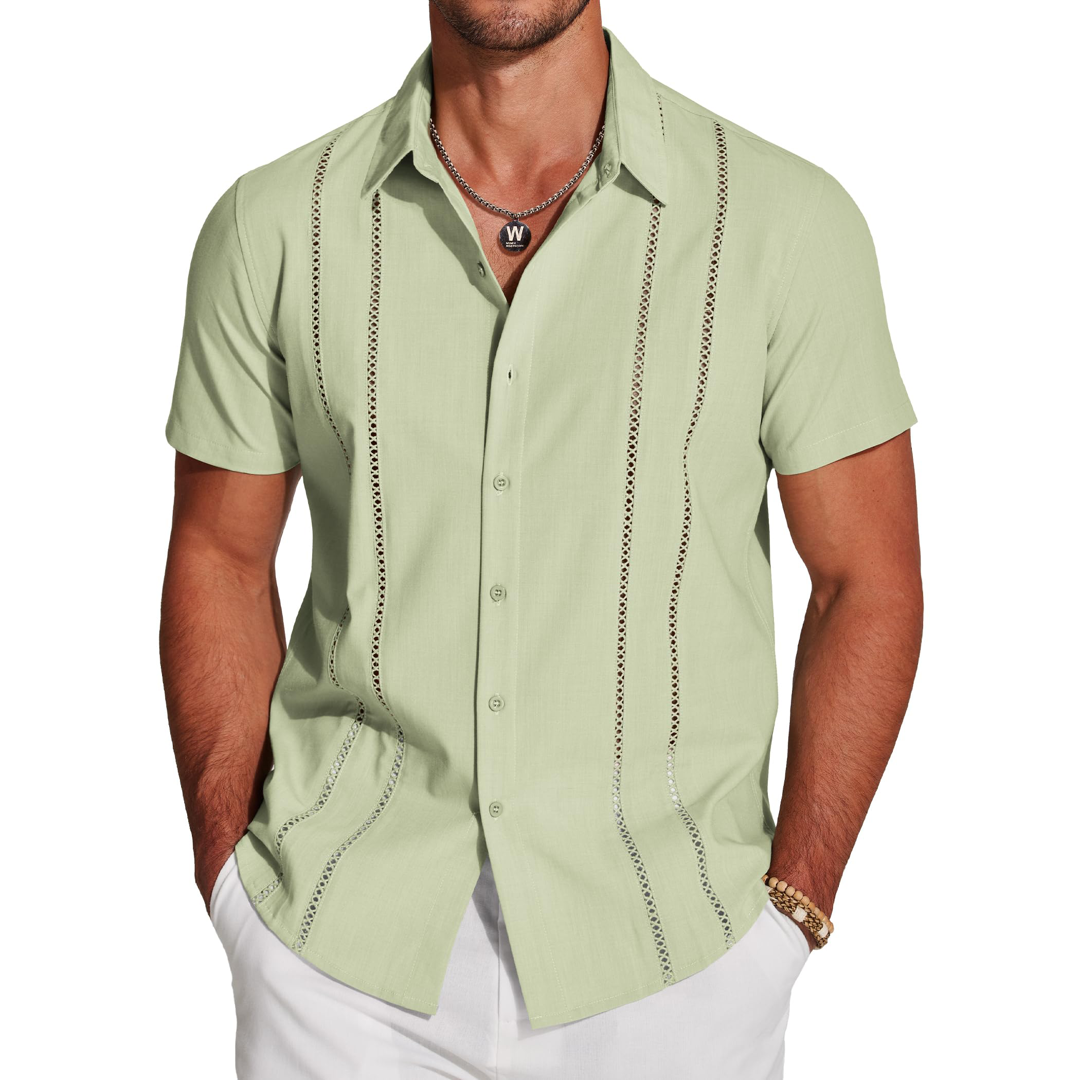 Men's Cuban Guayabera Short Sleeve Shirts