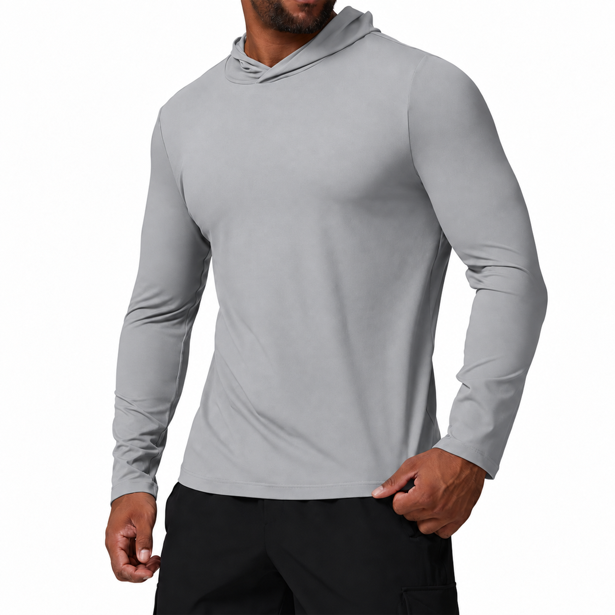 Men's Long Sleeve Quick Dry Performance Hoodie Top