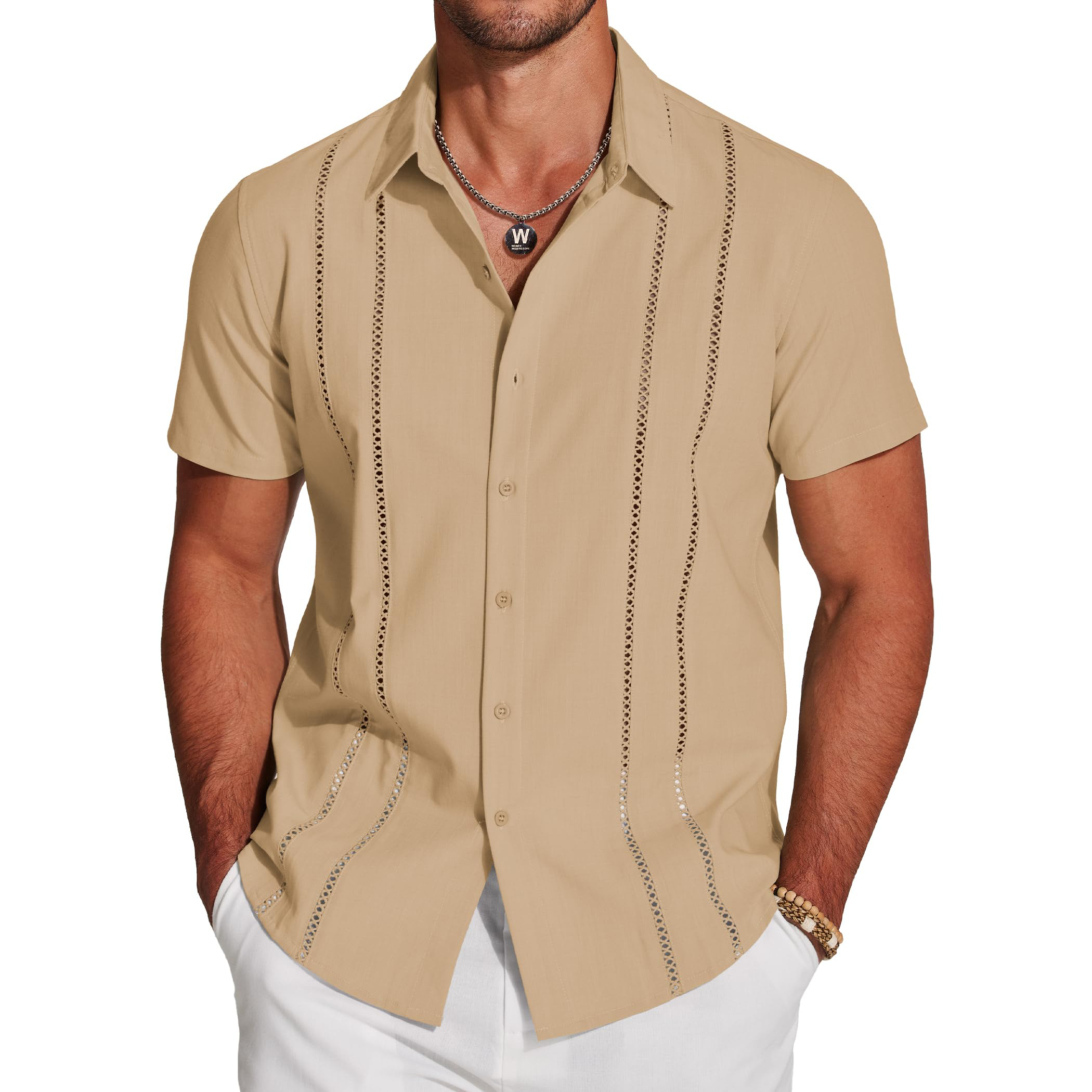 Men's Cuban Guayabera Short Sleeve Shirts