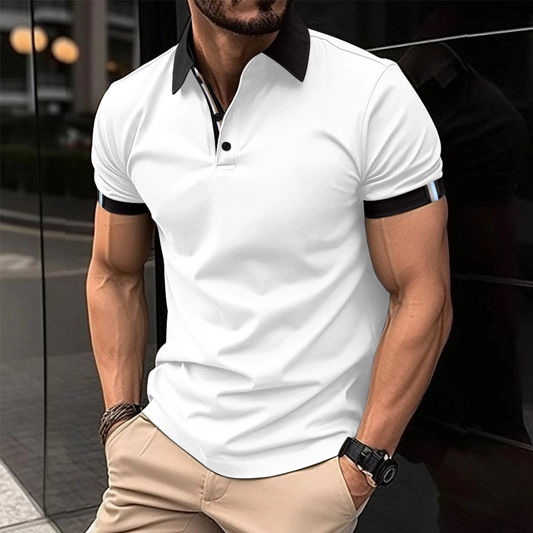 Men's Casual Button Polo Shirt