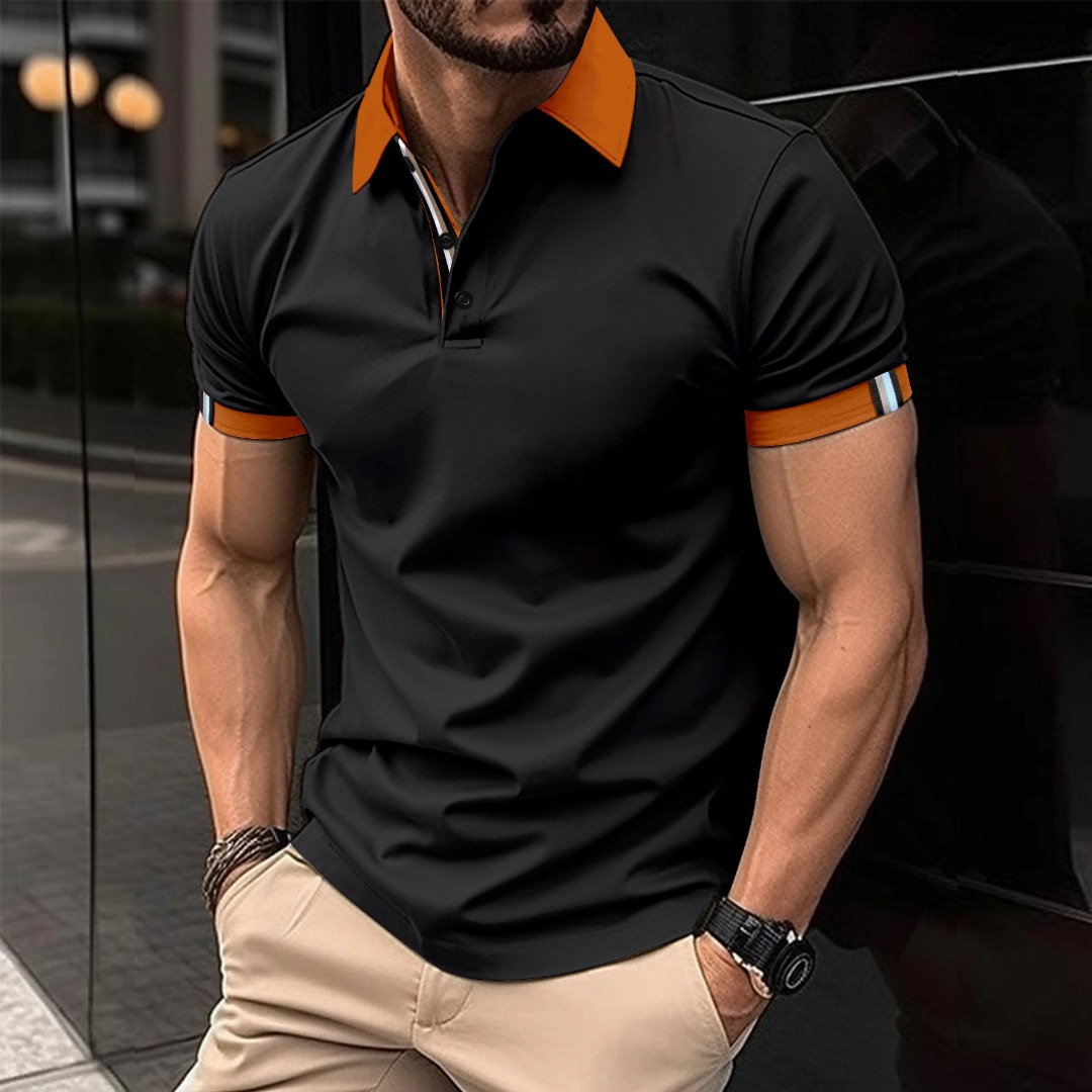 Men's Casual Button Polo Shirt