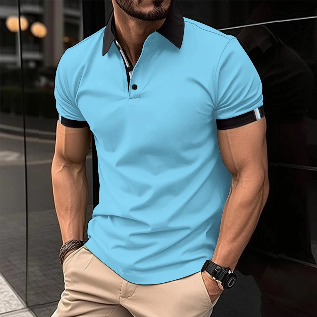 Men's Casual Button Polo Shirt