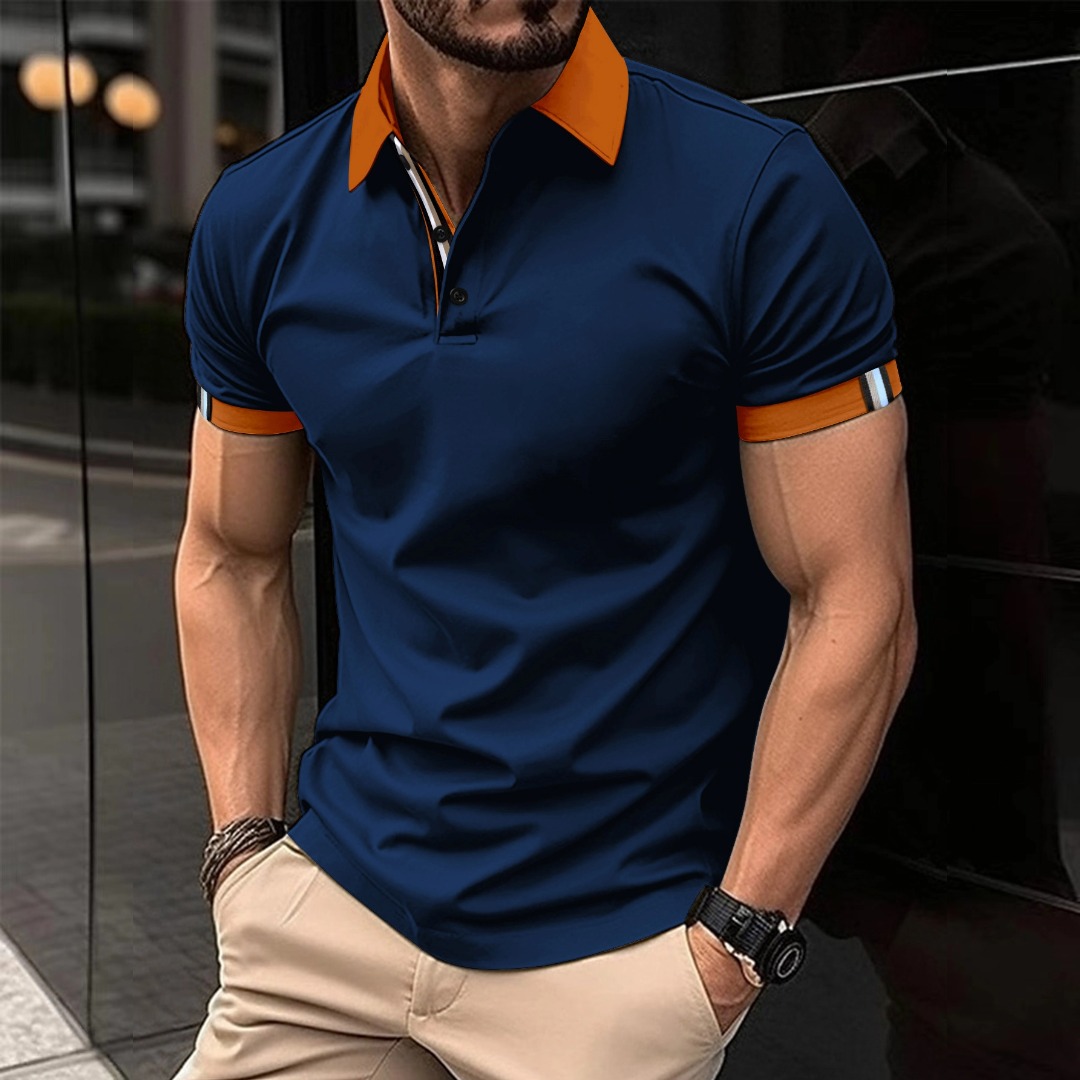 Men's Casual Button Polo Shirt