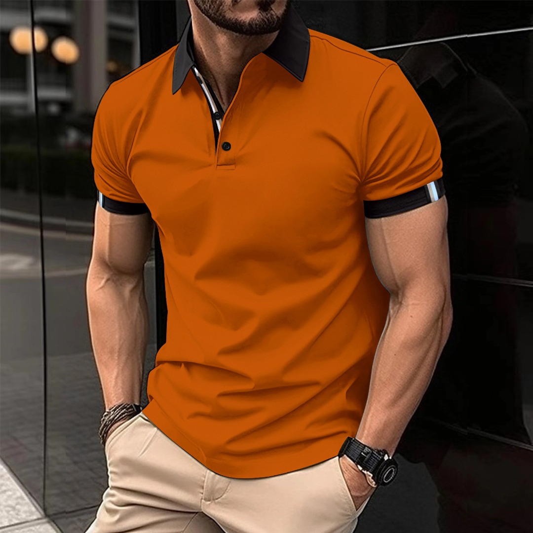Men's Casual Button Polo Shirt