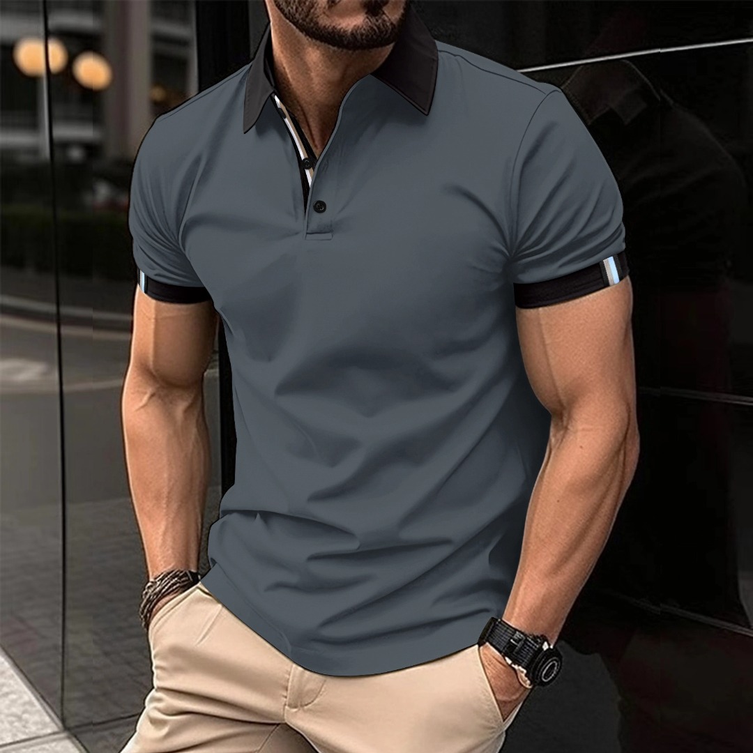 Men's Casual Button Polo Shirt