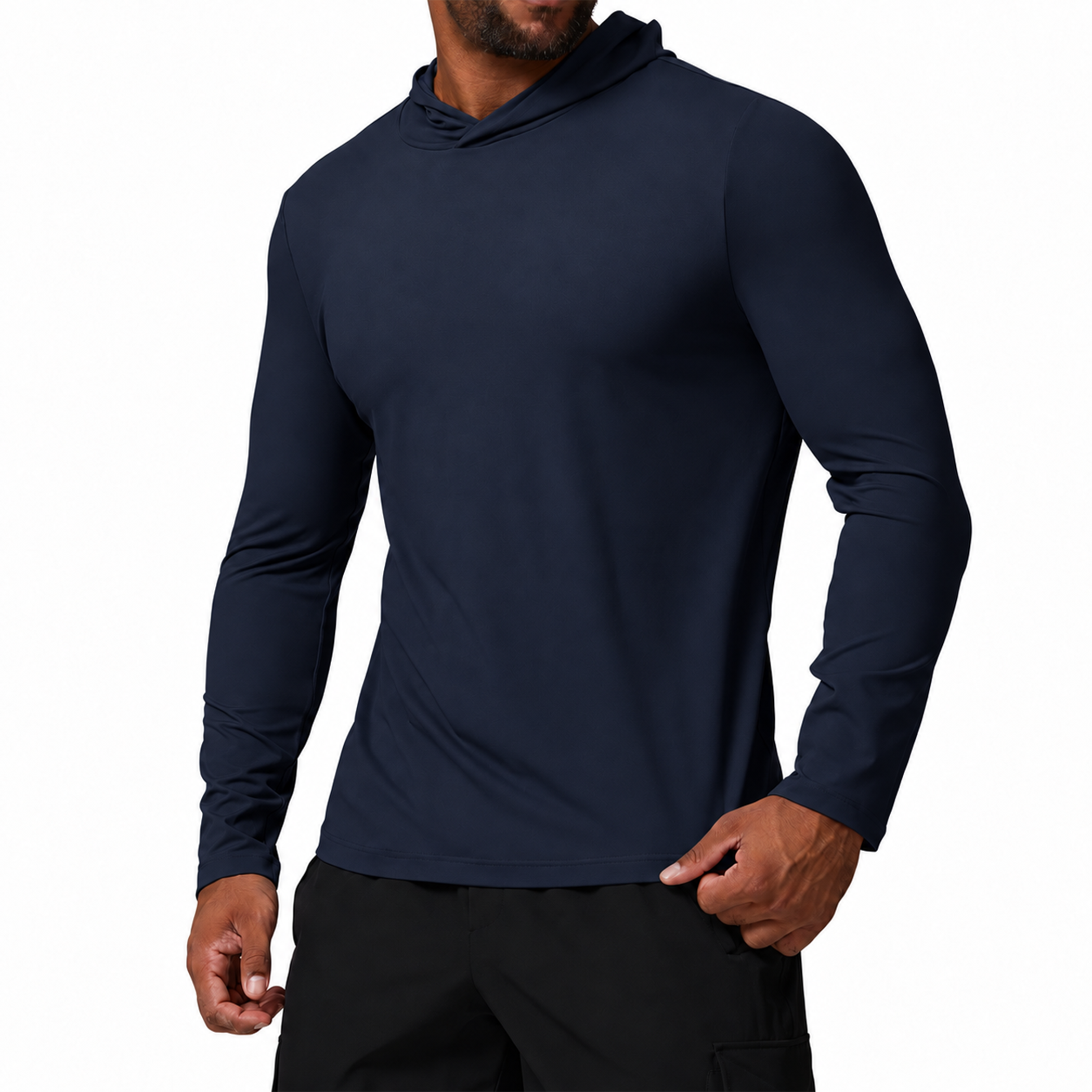 Men's Long Sleeve Quick Dry Performance Hoodie Top