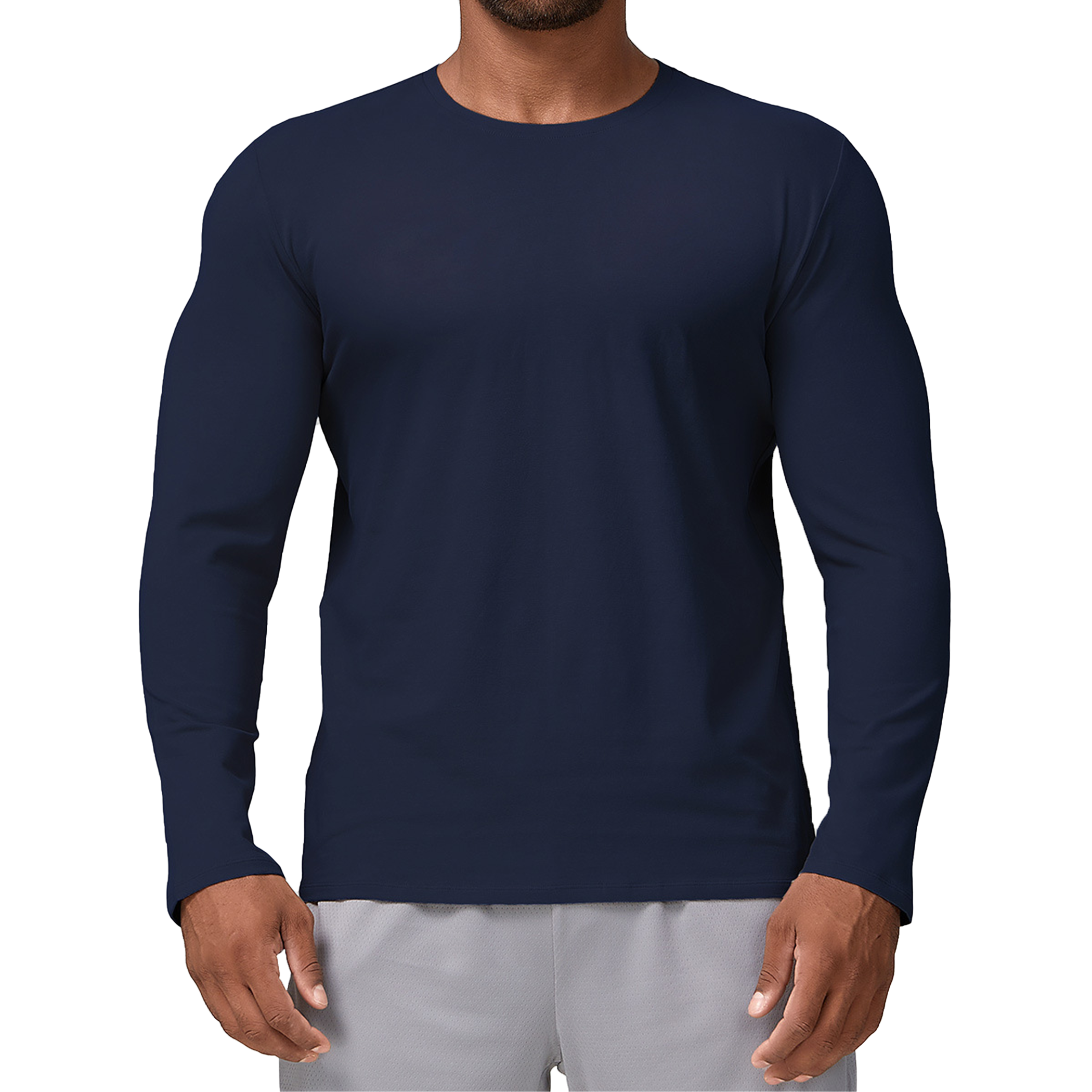 Men's Brushed Cotton Stretch Long Sleeve T-Shirt