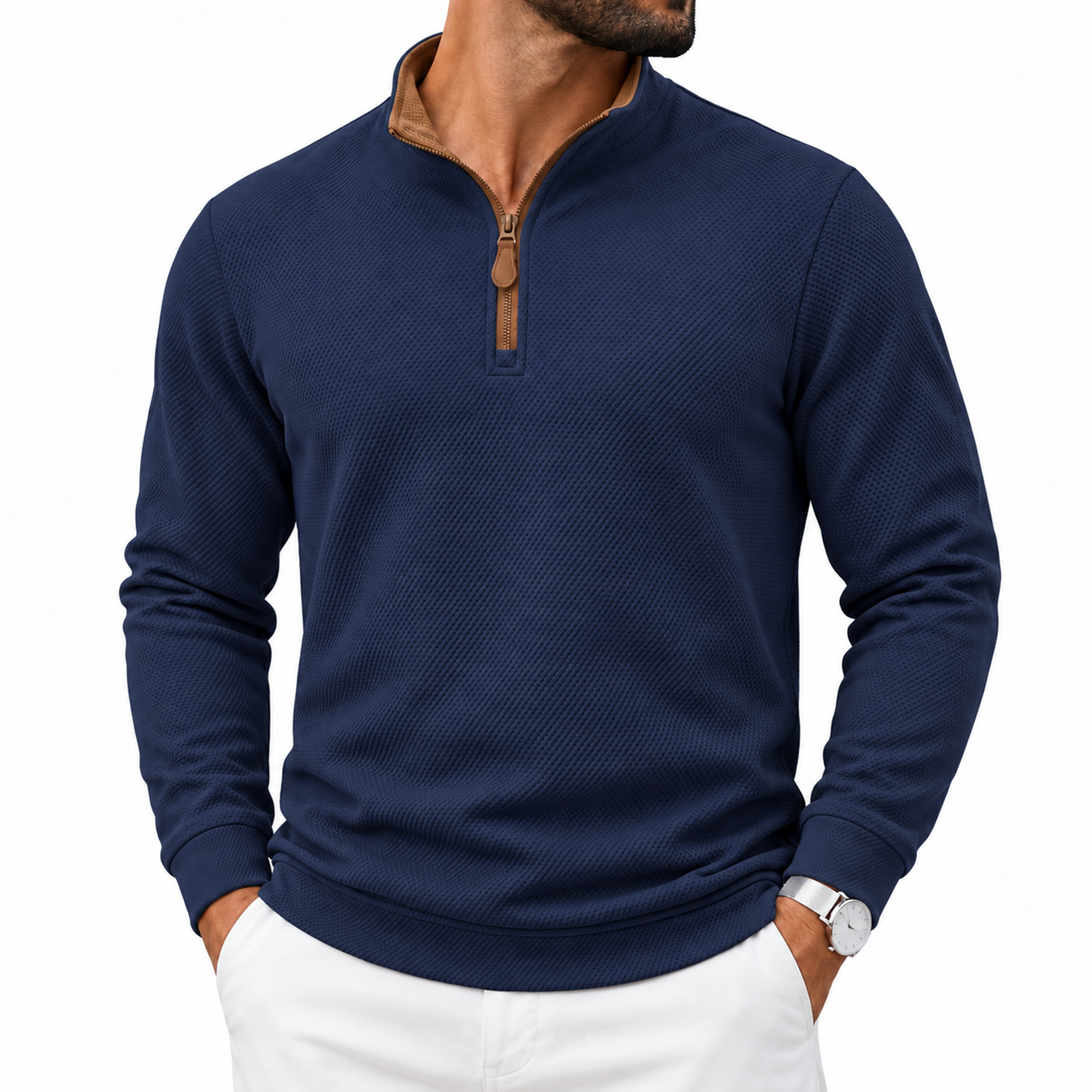Men's Fleece Quarter Zip Pullover Sweatshirts