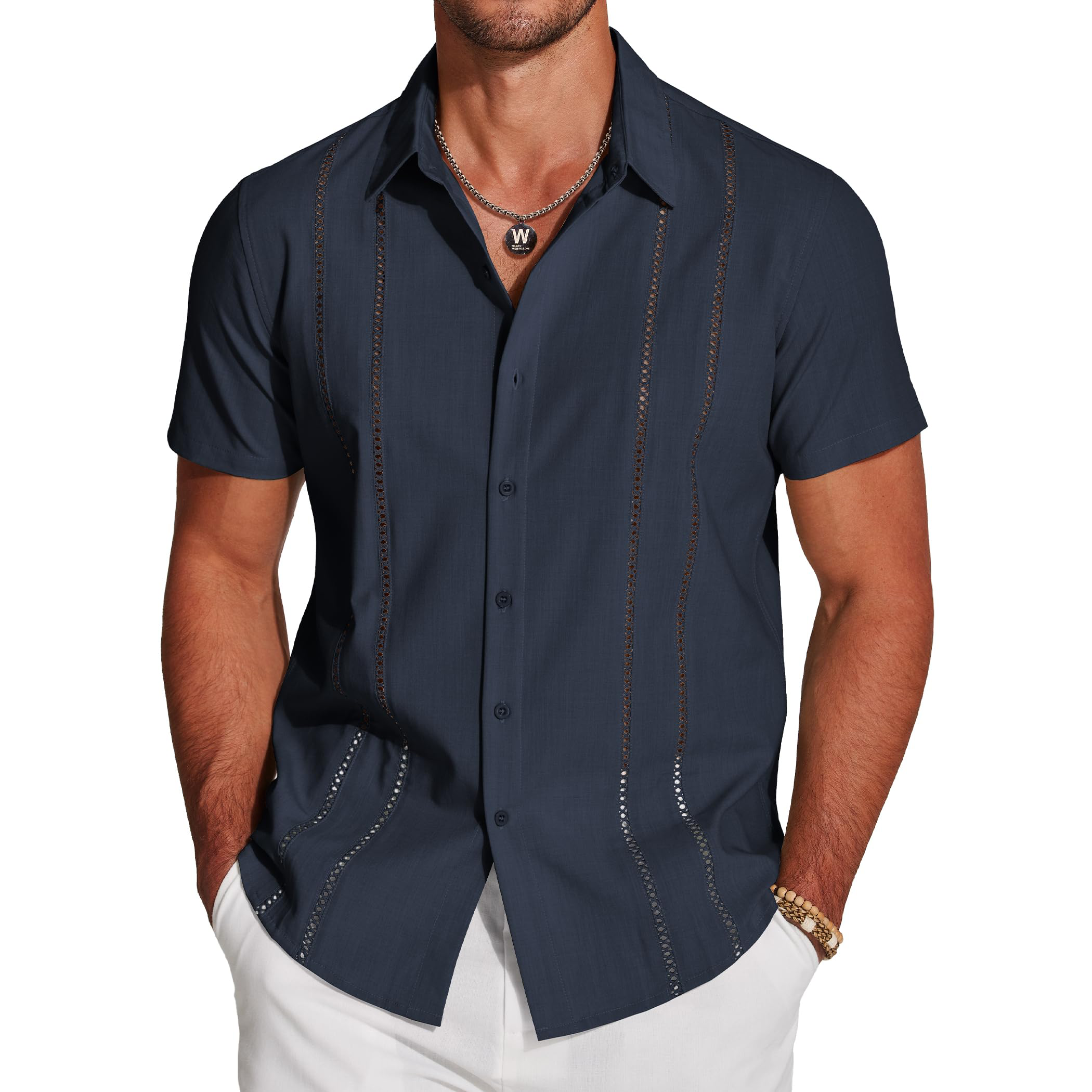 Men's Cuban Guayabera Short Sleeve Shirts