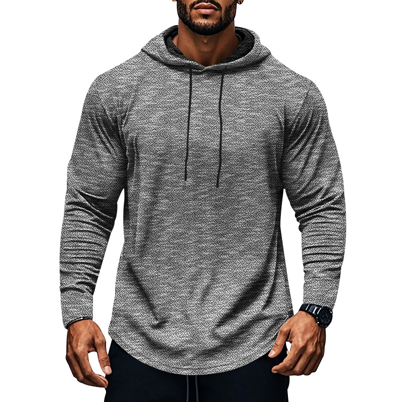Men's Long-Sleeve Casual Hoodie - Fall/Winter Loose Fit Pullover