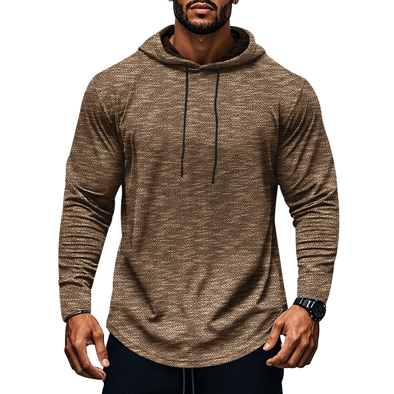 Men's Long-Sleeve Casual Hoodie - Fall/Winter Loose Fit Pullover