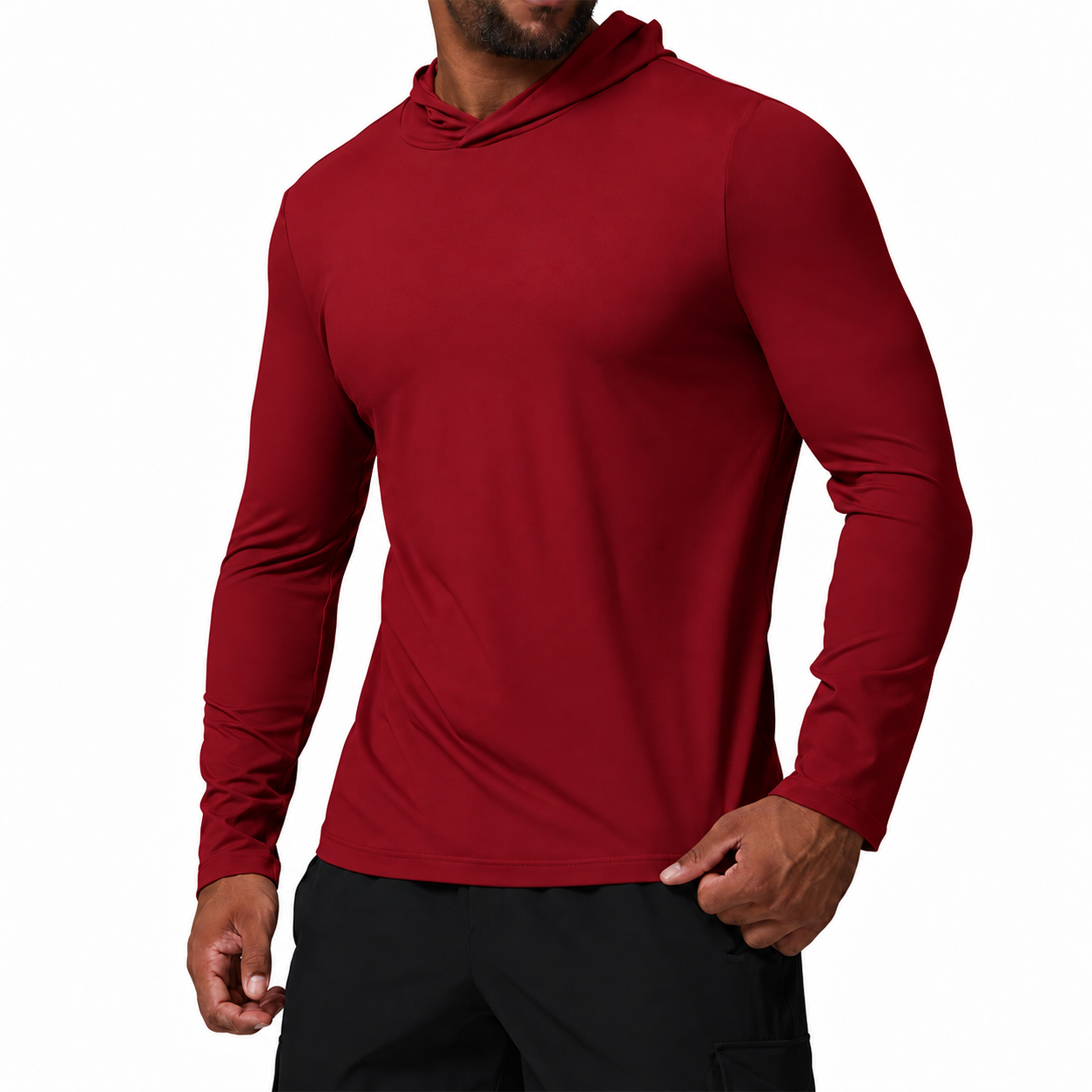 Men's Long Sleeve Quick Dry Performance Hoodie Top