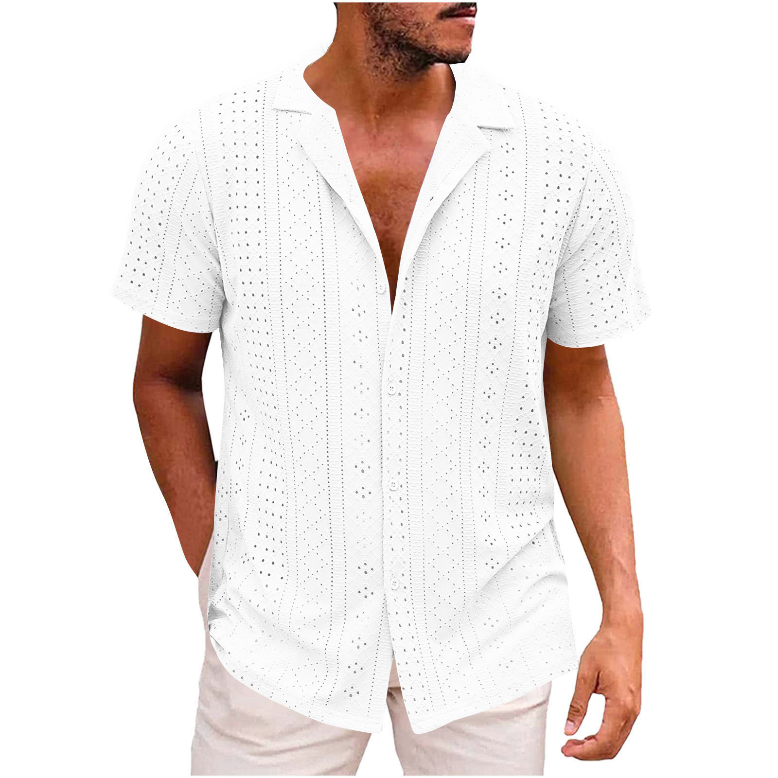 Men's New Fashion Turn-down Collar Shirt