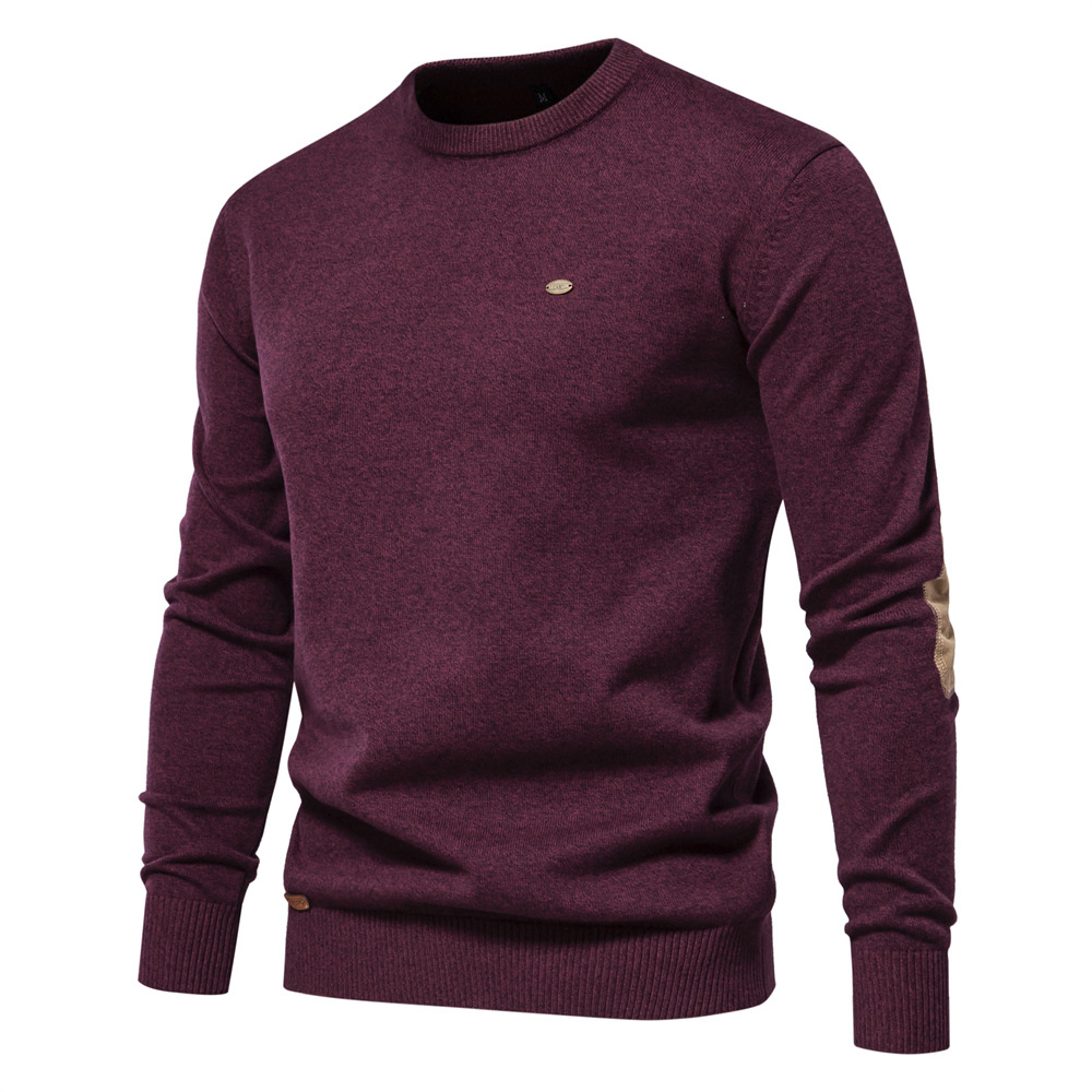 Men's Casual Crew Neck Pullover Knit Sweater