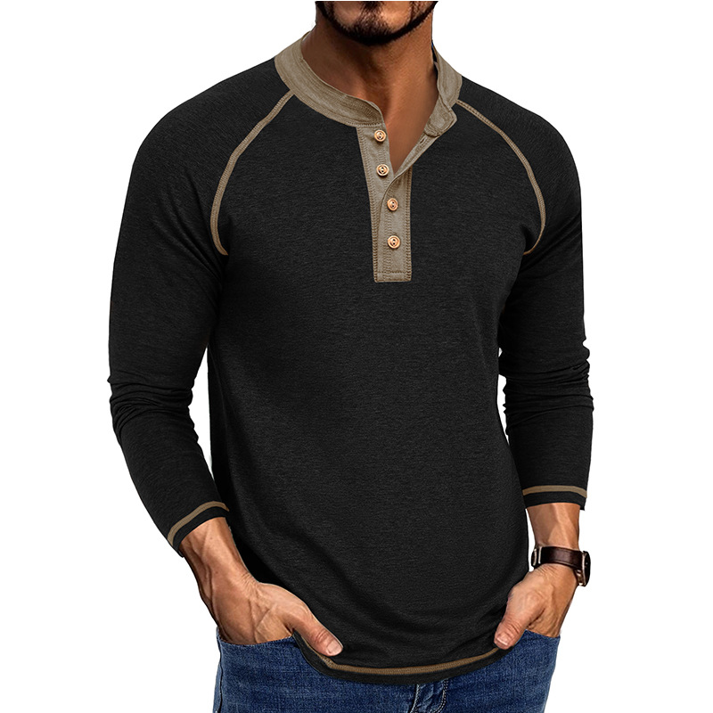 Men’s Long Sleeve Henley Shirt