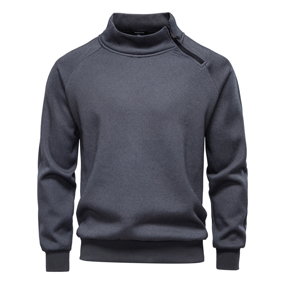 Men’s Asymmetric Zip Fleece Sweatshirt
