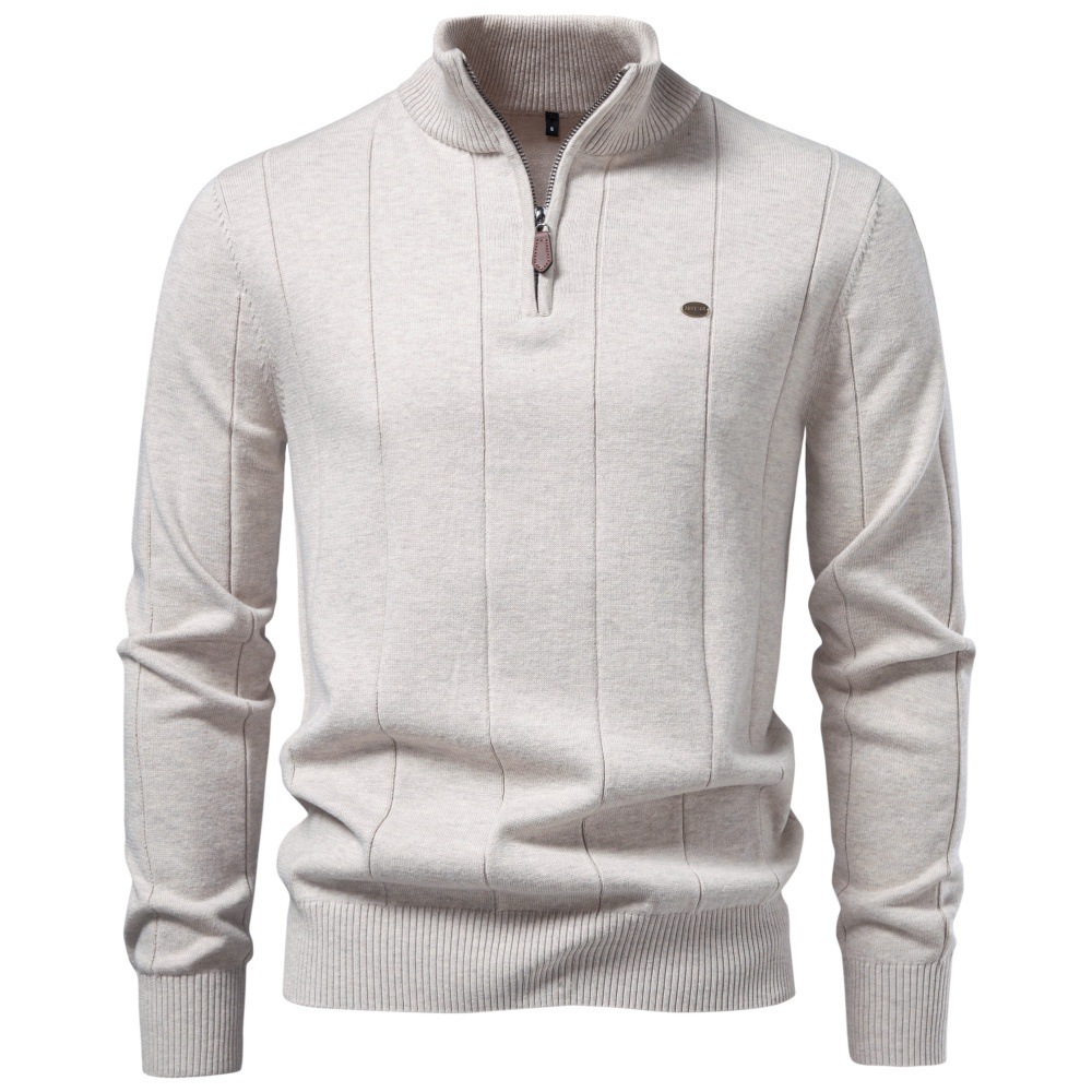 Men's Cotton Quarter-Zip Sweater
