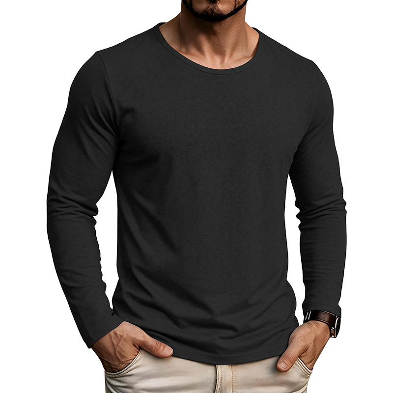 Men's Cotton Linen Long Sleeve T-Shirt