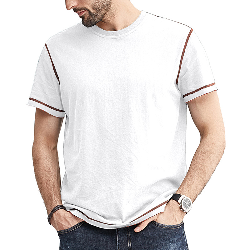 Men's Color Block Crew Neck T-Shirt