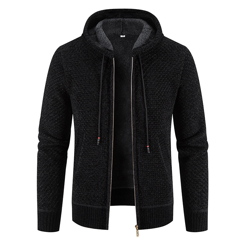 Men's Ribbed Knit Warm Cardigan Sweater