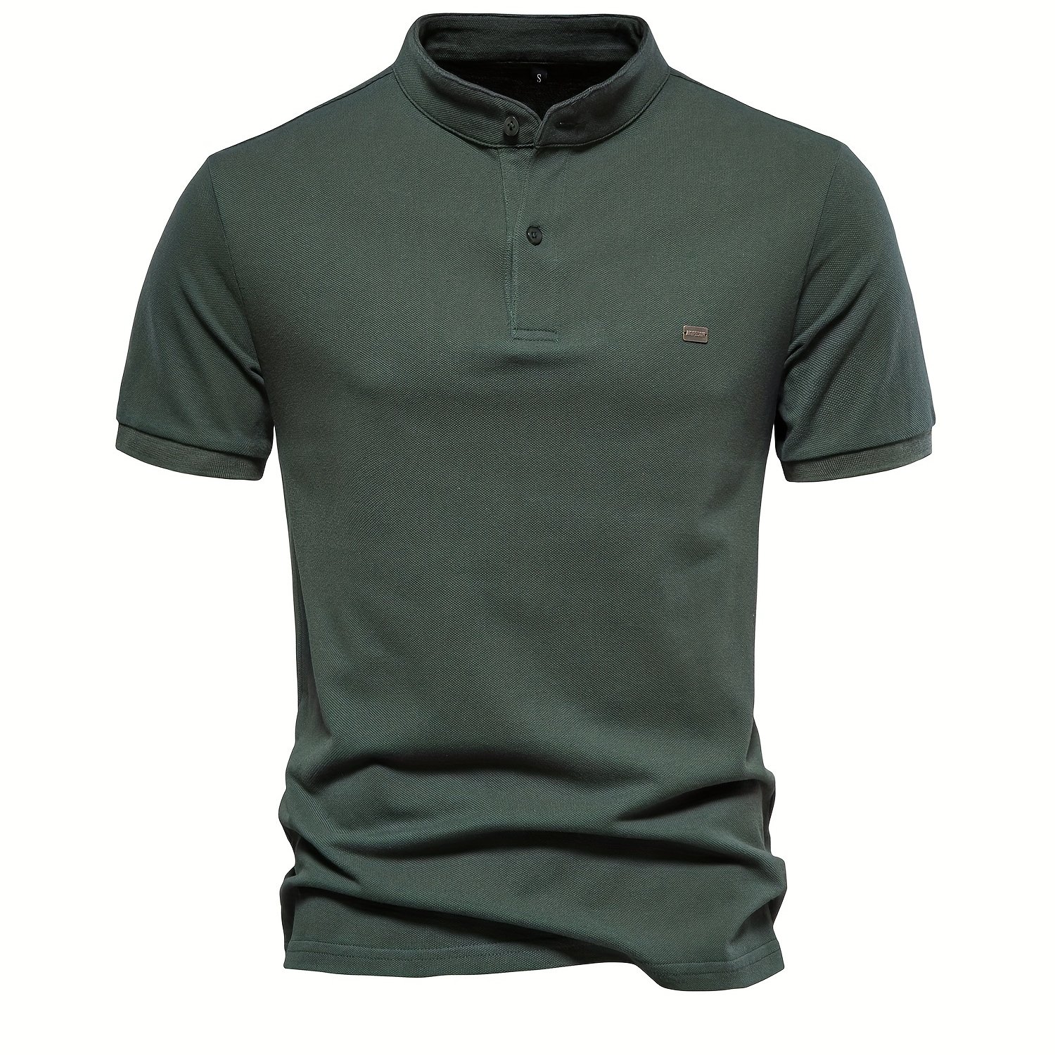 Men's Daily Comfy Short Sleeve Shirt With Stand Collar Golf