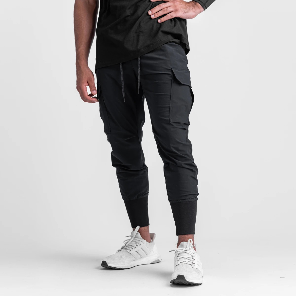 Men's Athletic Jogger Pants - Stretch Woven Running Training Drawstring Sweatpants