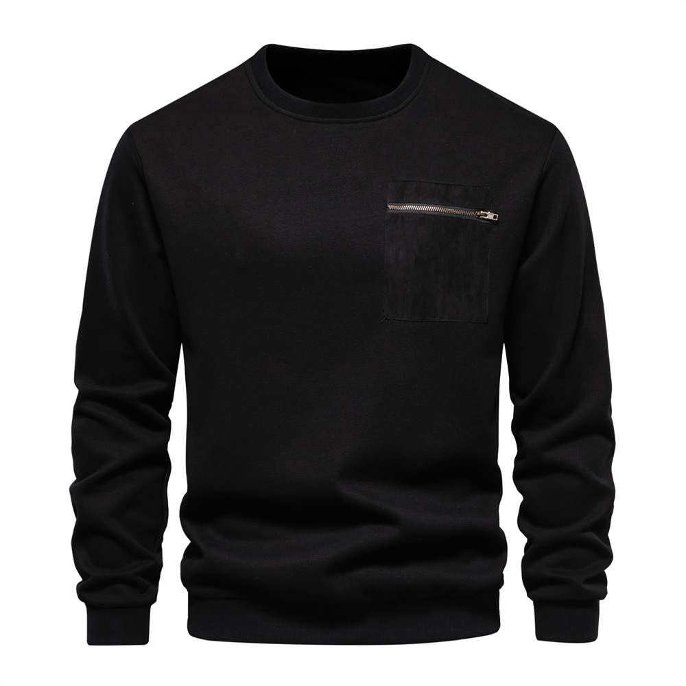 Men's Casual Classic Design Crew Neck Pullover Sweatshirt