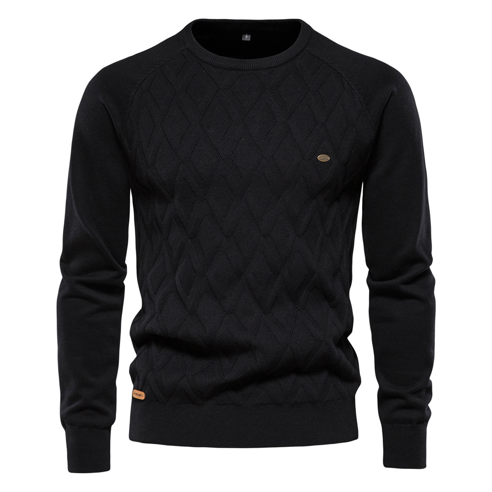 Men's Casual Solid Color Knitted Pullover