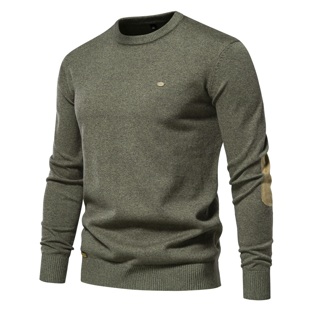 Men's Casual Crew Neck Pullover Knit Sweater