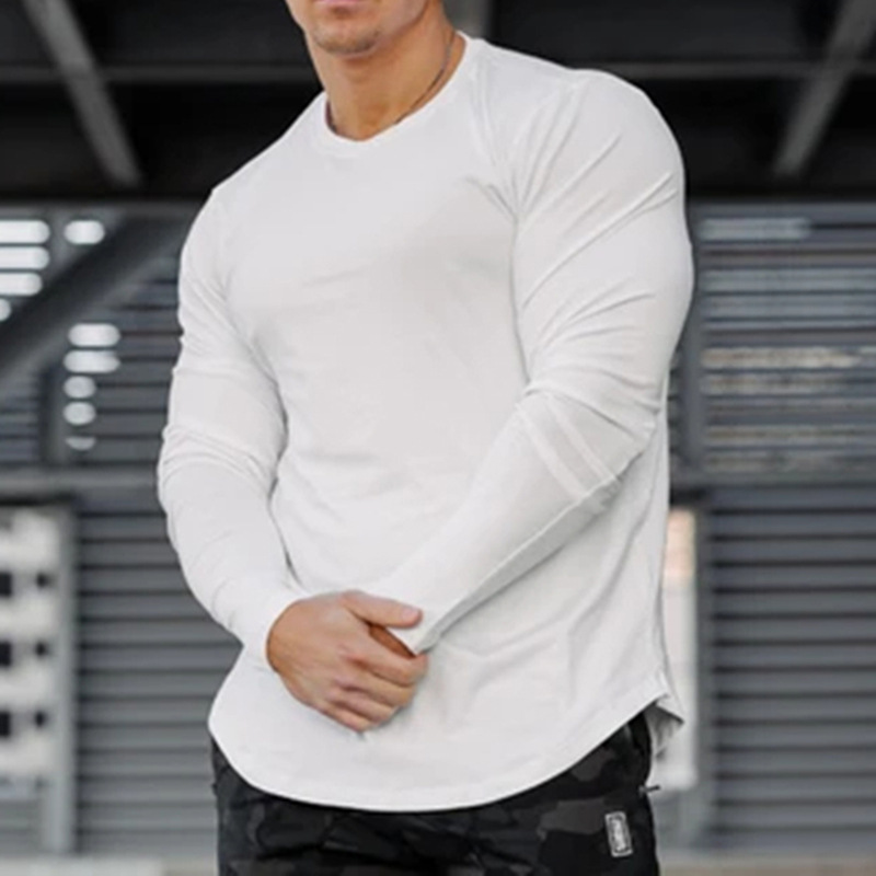 Men's Basic Long Sleeve Cotton T-shirt