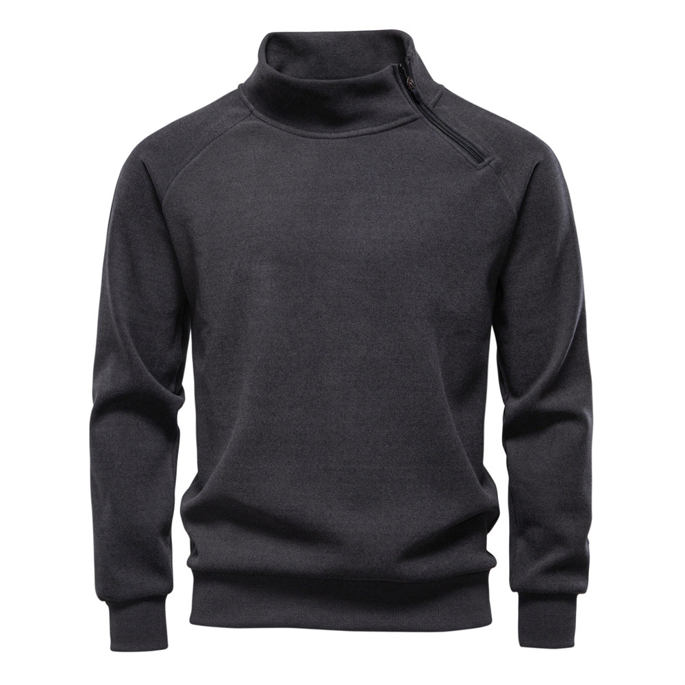 Men’s Asymmetric Zip Fleece Sweatshirt