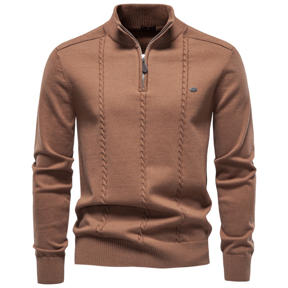 Men's Cotton Quarter-Zip Sweater