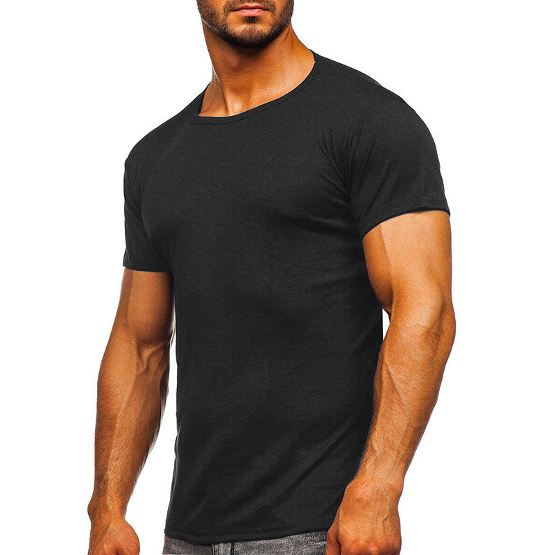 Men's Crew Neck Short Sleeve T-Shirt - Classic Fit Basic Layering Tee