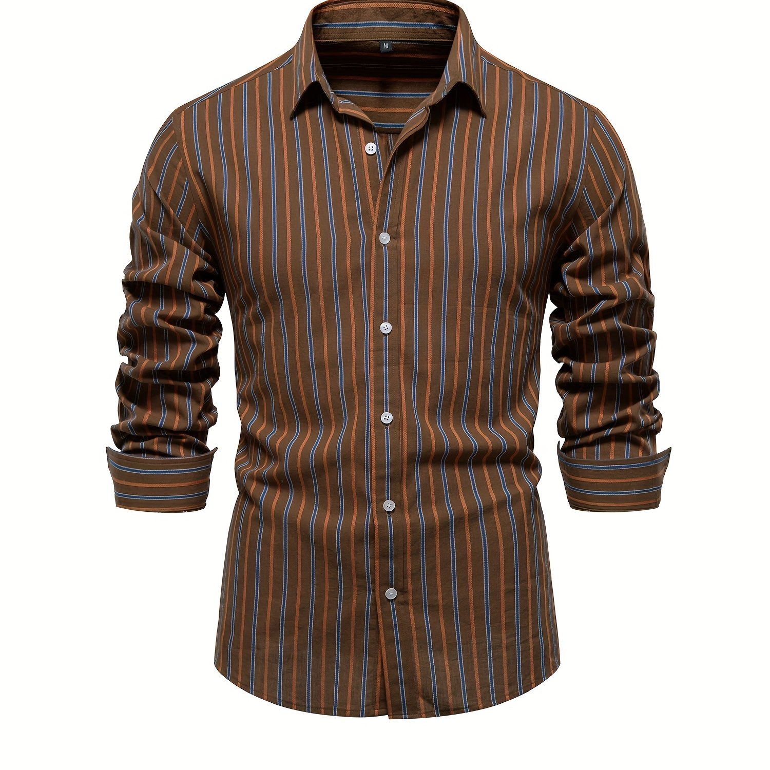Men's Various Stylish Stripe Pattern Casual Daily Long Sleeve Lapel Shirt