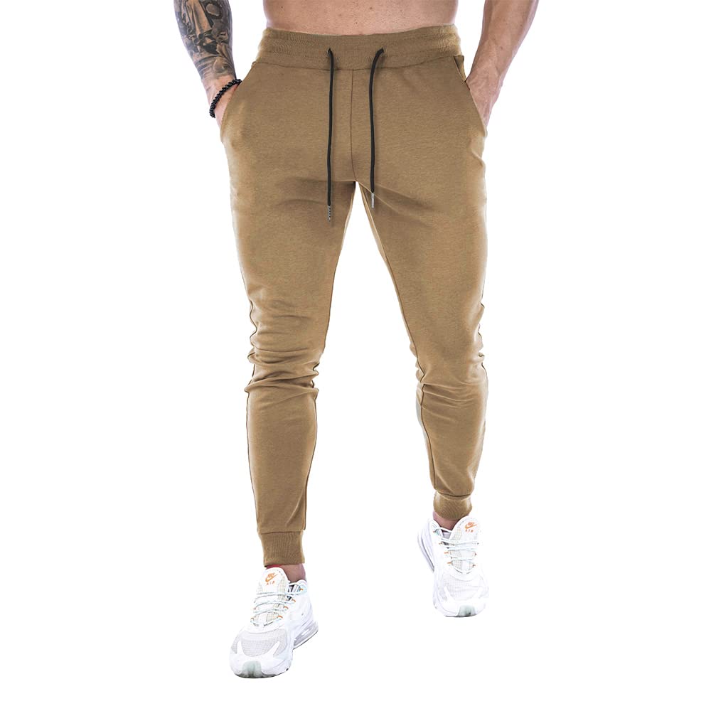 Men's Solid Color Drawstring Waist Sweatpants