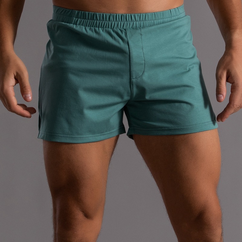 Men's Lightweight Cotton Running Shorts Marathon Three-Quarter Pants
