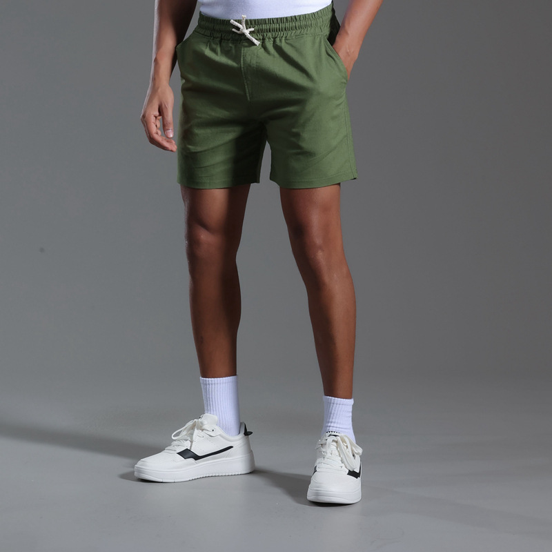 Men's Lightweight Spring/Summer Relaxed Fit Casual Linen Blend Shorts