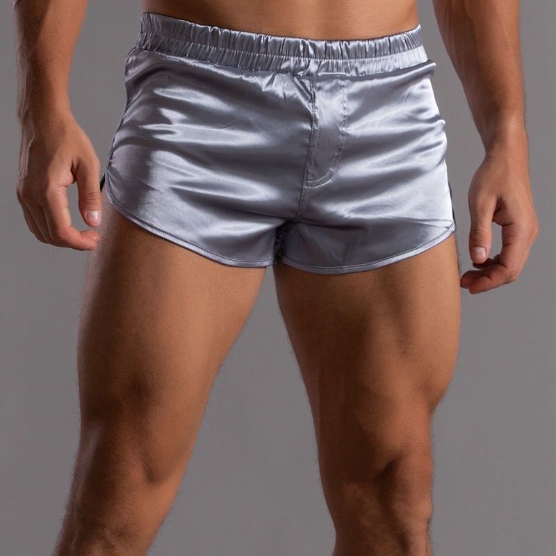 Men's Silk Boxer Shorts Plus Size Comfortable Home Sleep Shorts