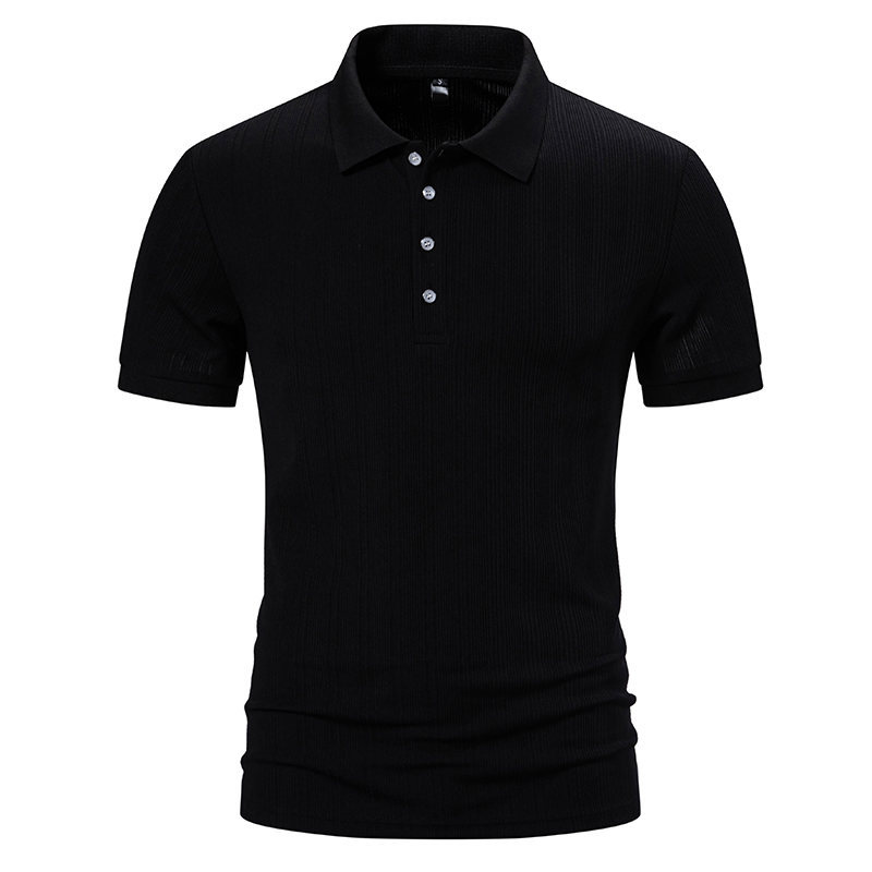 Men's Polo Shirt - Summer New Solid Color Casual Pique Collar Short Sleeve T-Shirt Base Shirt