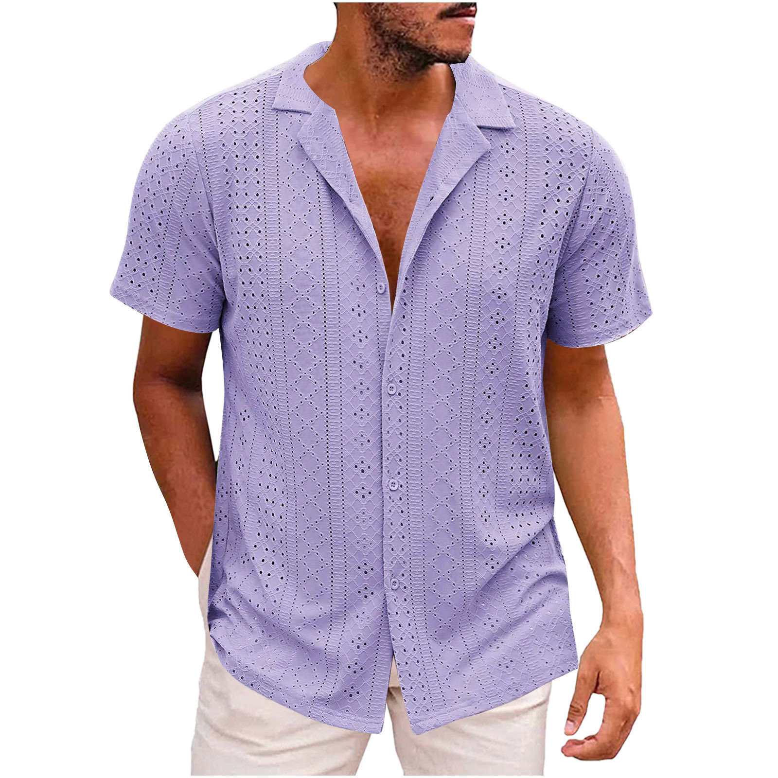 Men's New Fashion Turn-down Collar Shirt