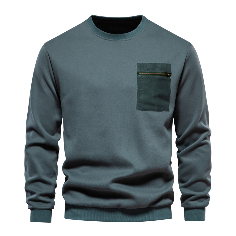 Men's Casual Classic Design Crew Neck Pullover Sweatshirt