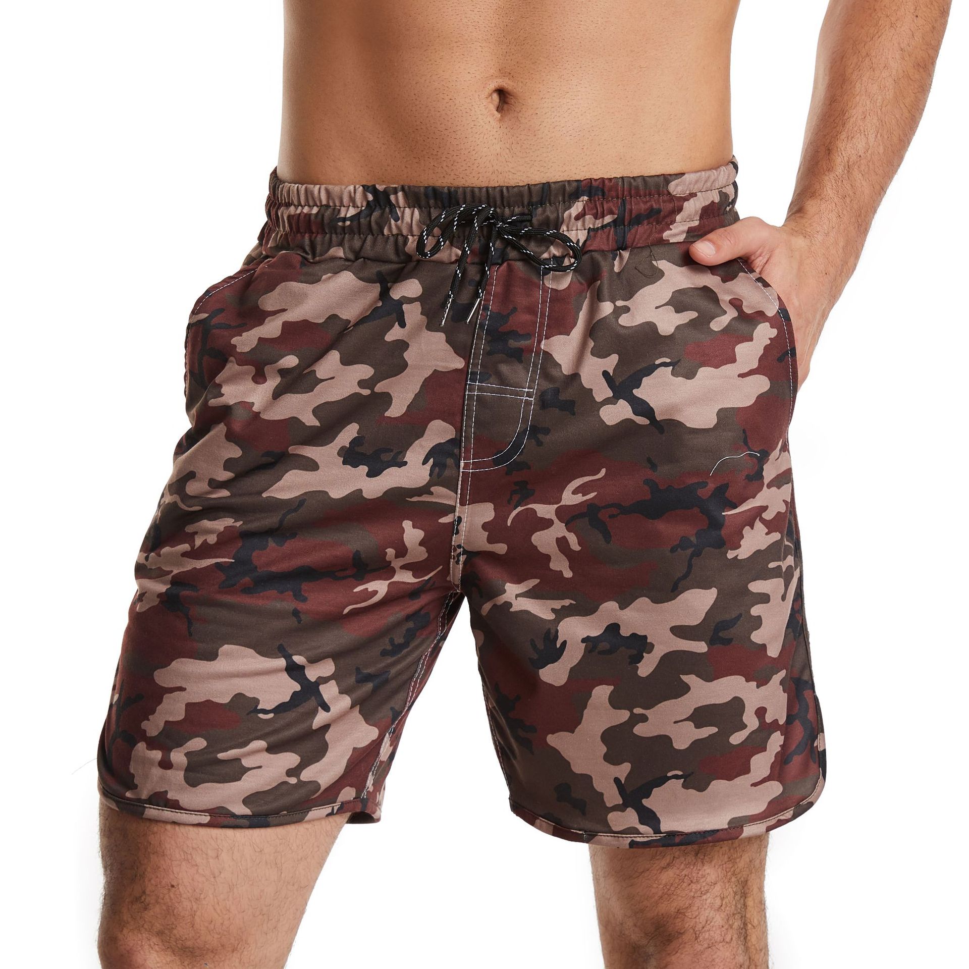 Men's Camouflage Shorts - Fashionable Athletic Casual Mid-Thigh Shorts