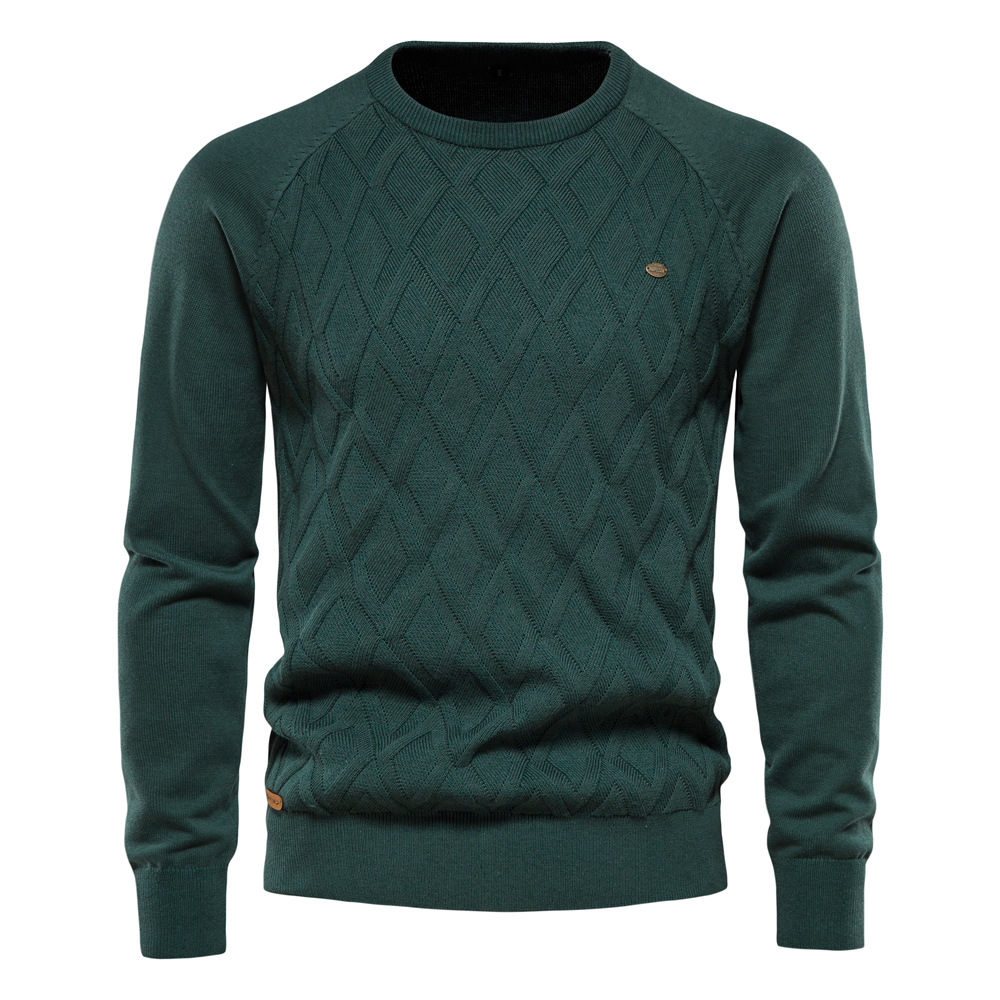 Men's Casual Solid Color Knitted Pullover