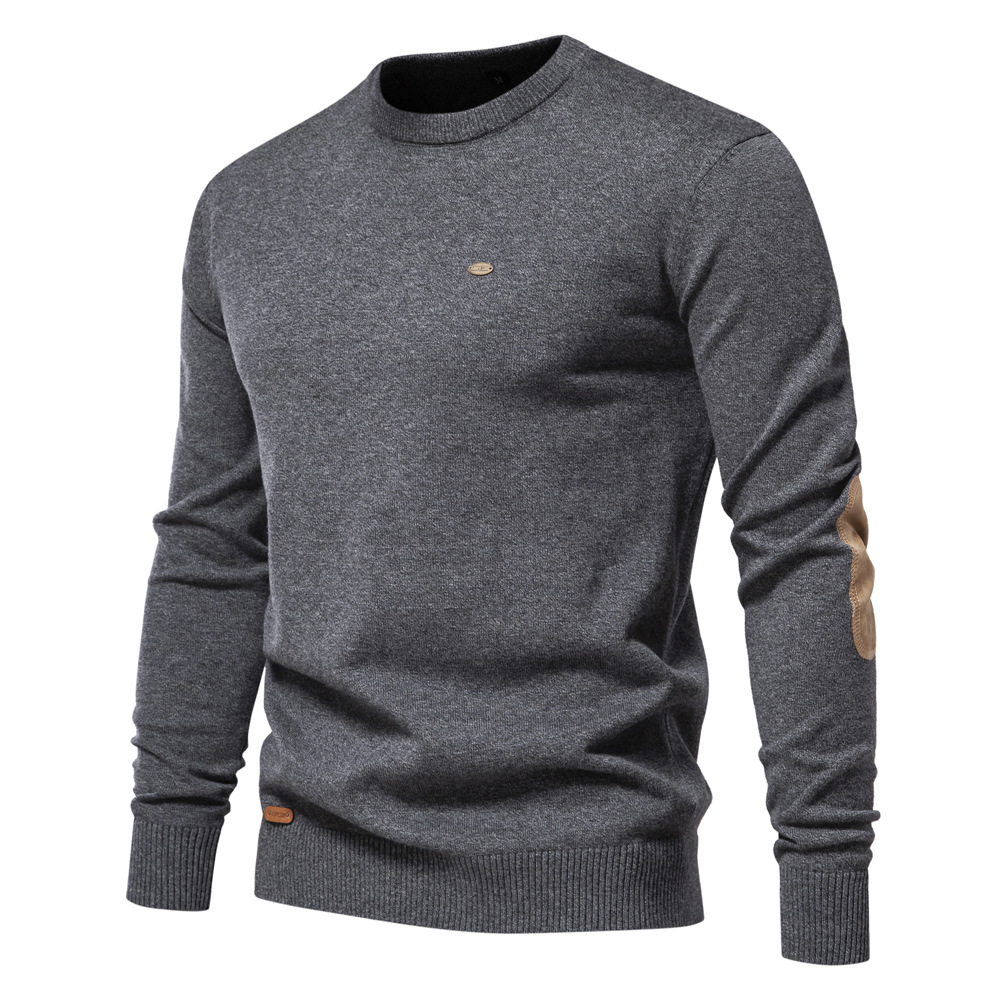 Men's Casual Crew Neck Pullover Knit Sweater