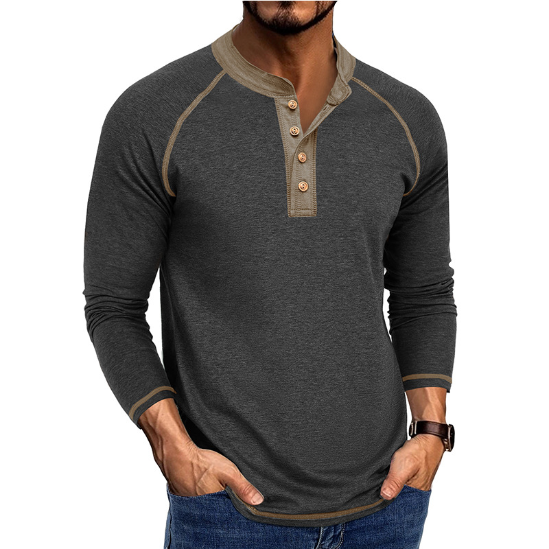 Men’s Long Sleeve Henley Shirt