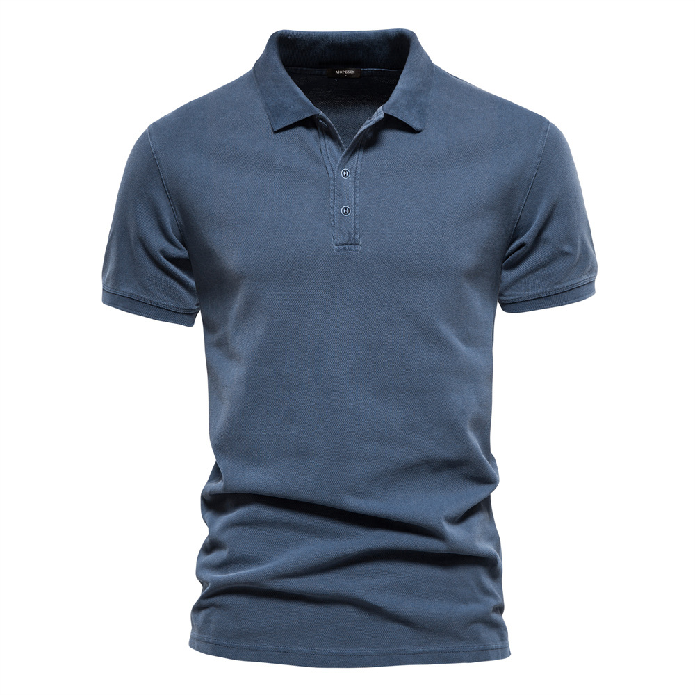 Men's Slim Fit Washed Cotton Polo Shirt