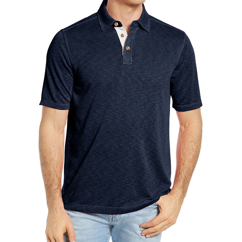Men's Casual Cotton Henley T-Shirt