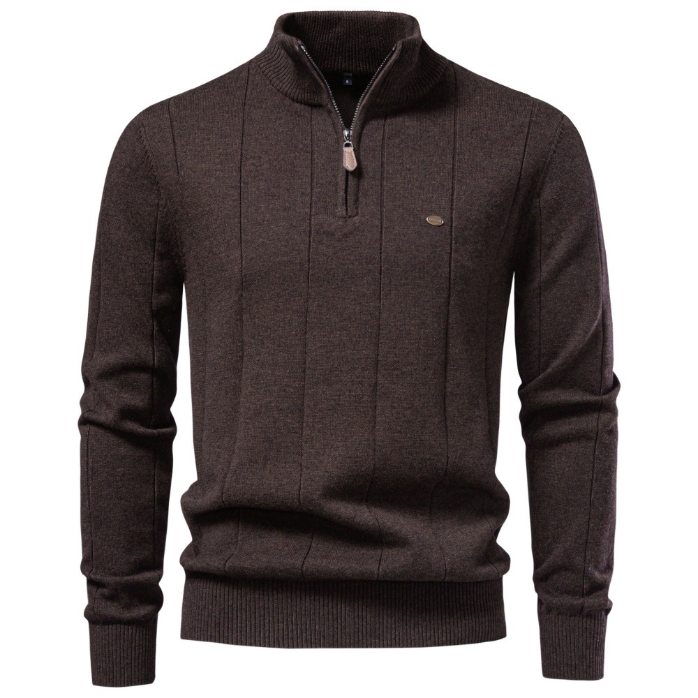 Men's Cotton Quarter-Zip Sweater