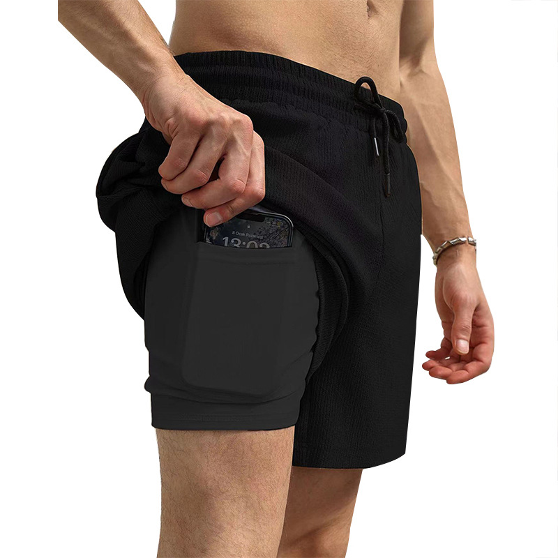 Men's Casual Sports Shorts - Quick-Dry Double Layer Running Shorts